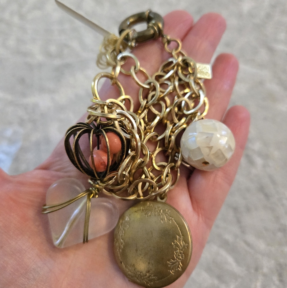 Vintage 2006 John Wind By Maximal Art Charm Gold Bracelet, nwt